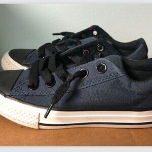 Converse Navy/Black CT Street Slip 632522F Little Kids Sneakers Sz 13